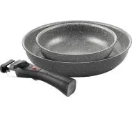 Zestaw Ballarini Torre 24 cm + 28 cm – dla osób, które chcą maksymalnej funkcjonalności i wyglądu przypominającego granit