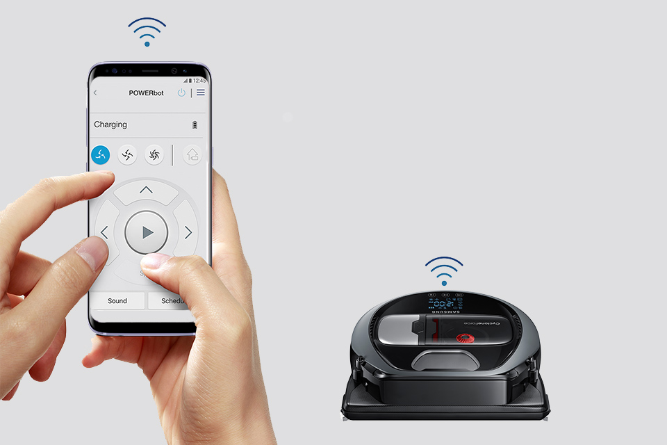 Samsung Zdalne sterowanie z wykorzystaniem aplikacji. Sterowanie Wi-Fi* Samsung Zdalne sterowanie z wykorzystaniem aplikacji. Sterowanie Wi-Fi*