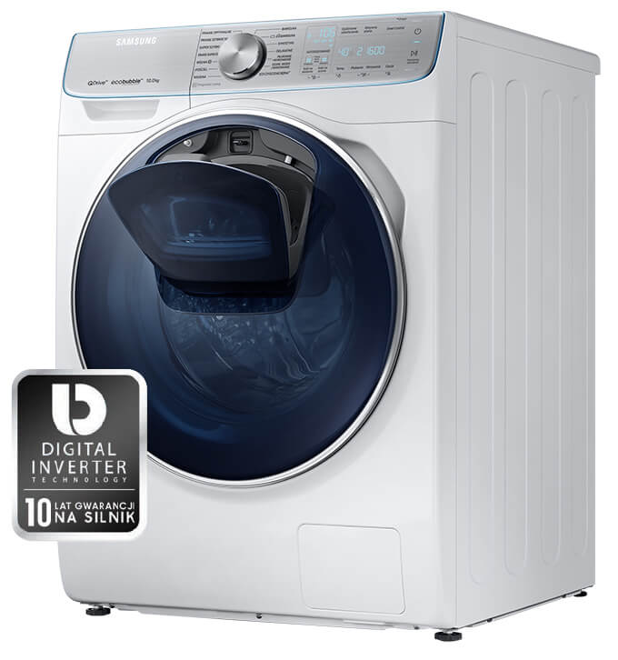 10 lat gwarancji na silnik Digital Inverter w pralkach Samsung