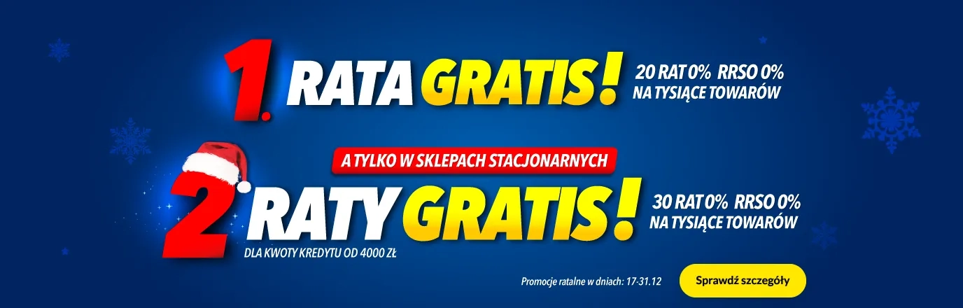 2 raty gratis!