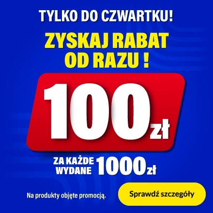 100zł rabatu za każde wydane 1000zł