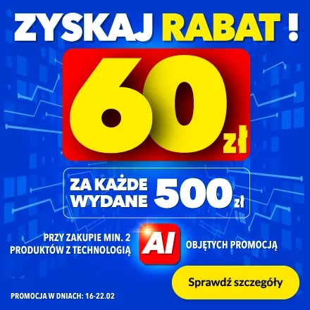 60 zł rabatu za każde wydane 500 zł