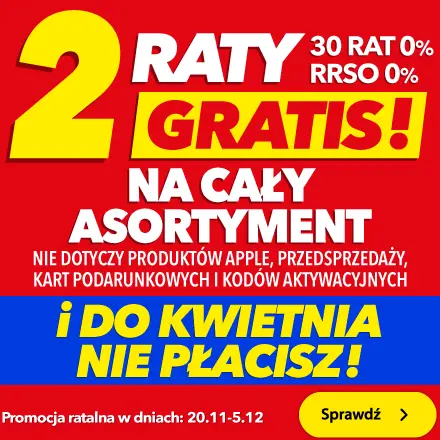 2 raty gratis!