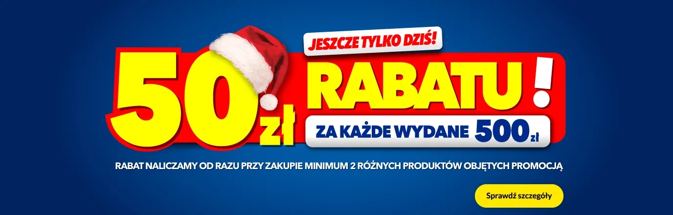 50zł rabatu za każde wydane 500zł