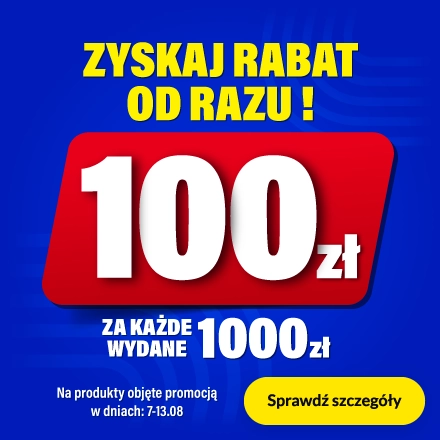 100zł rabatu za każde wydane 1000zł