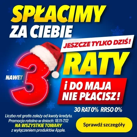 Nawet 3 raty gratis