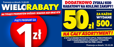 Piąty produkt za 1 zł!