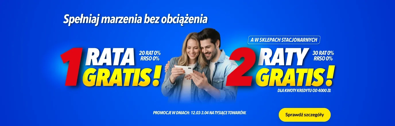 2 raty gratis!