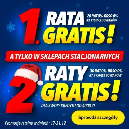2 raty gratis!