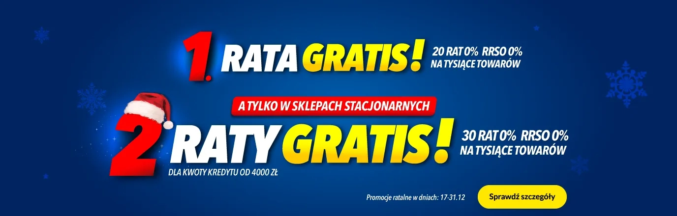 2 raty gratis!