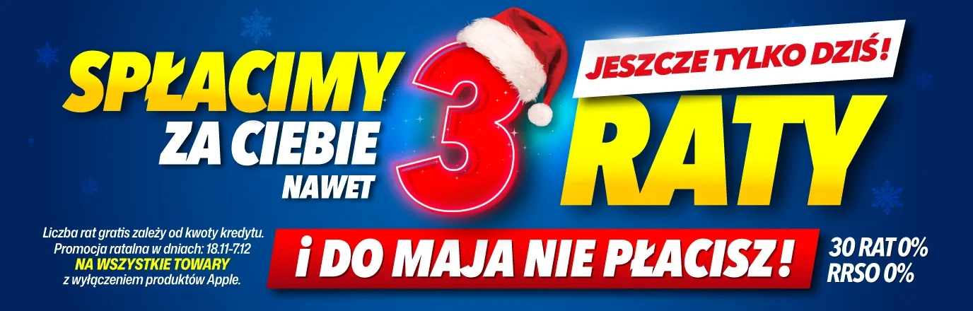 Nawet 3 raty gratis