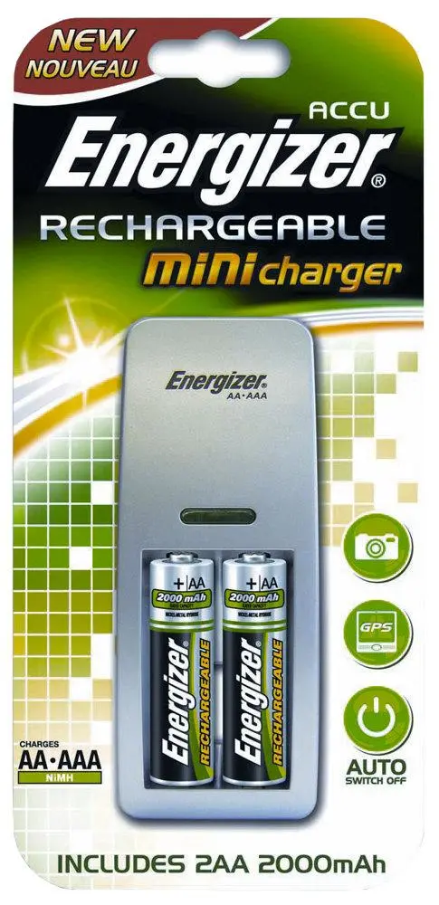 Ładowarka Energizer Mini Charger + 2 akumulatory AA 2000 mAh