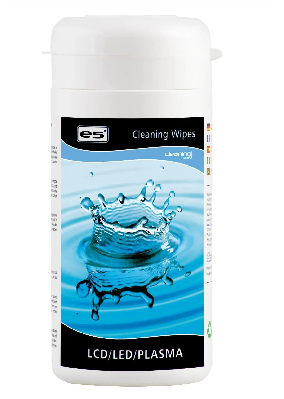 Ściereczki e5 do czyszczenia urządzeń biurowych RE00093 100szt.