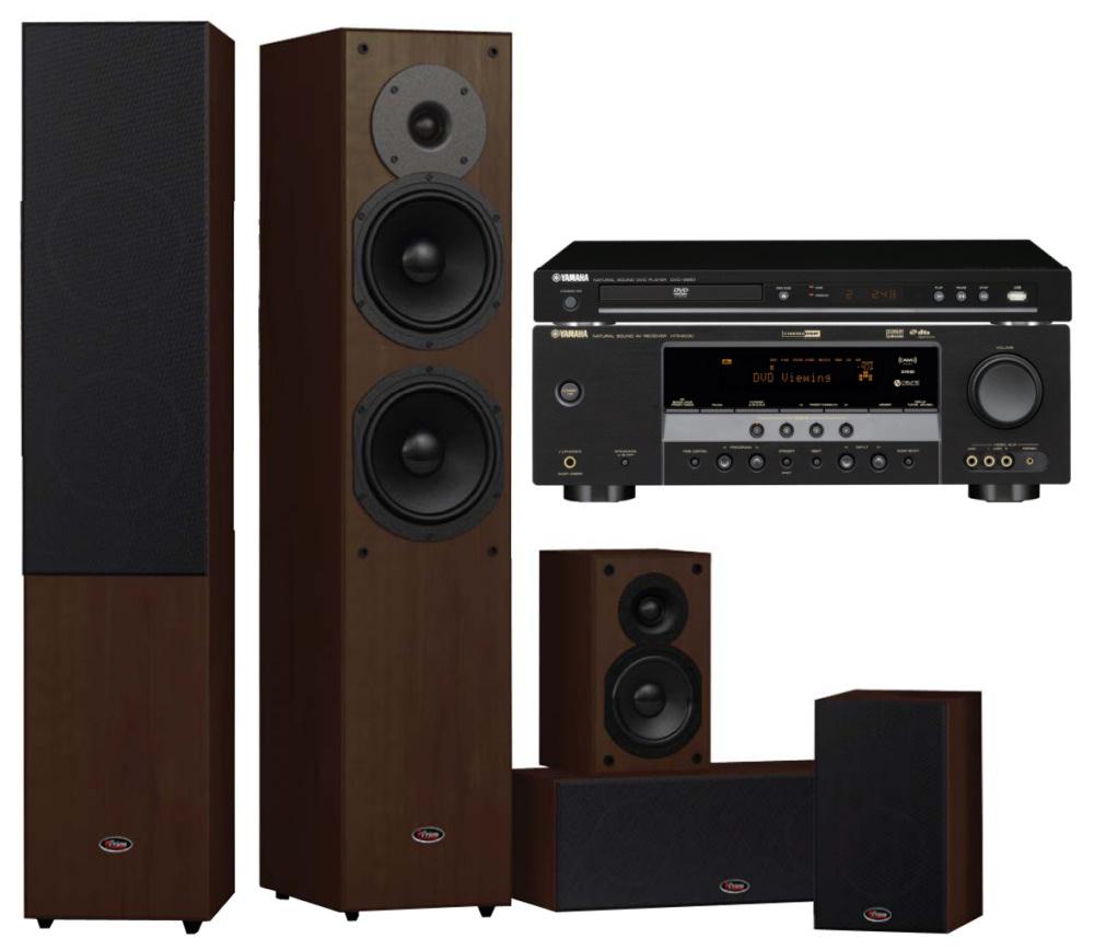 Zestaw kina Yamaha DVD-S663B, HTR-6030B, Prism Onyx 100