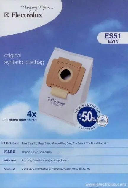 Worek do odkurzacza Electrolux E51N 4szt. + filtr