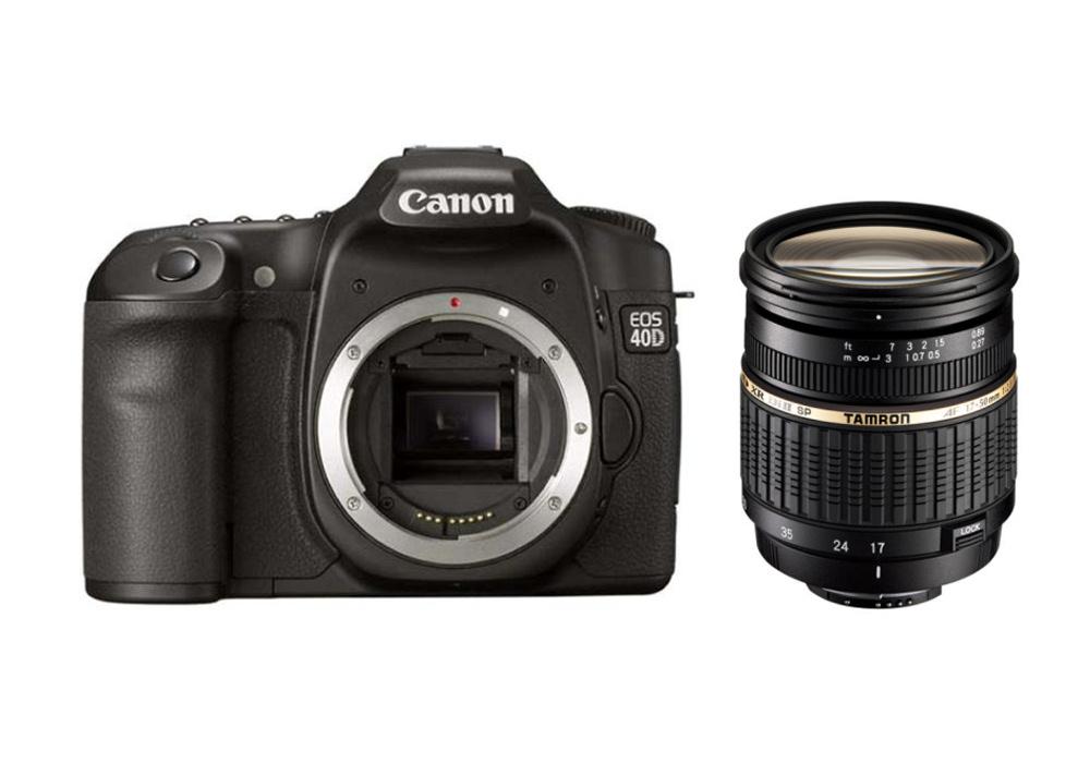 Lustrzanka Canon EOS 40D + Tamron SP AF 17-50 mm