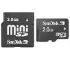 SanDisk microSD 2 GB + miniSD 2 GB