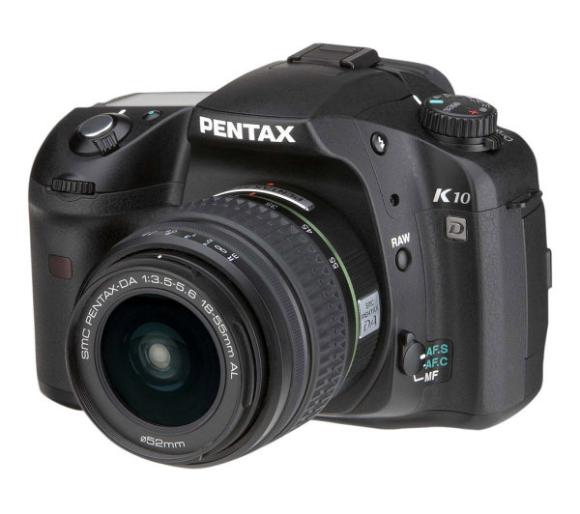 lustrzanka cyfrowa Pentax K10D + DA 18 - 55 mm