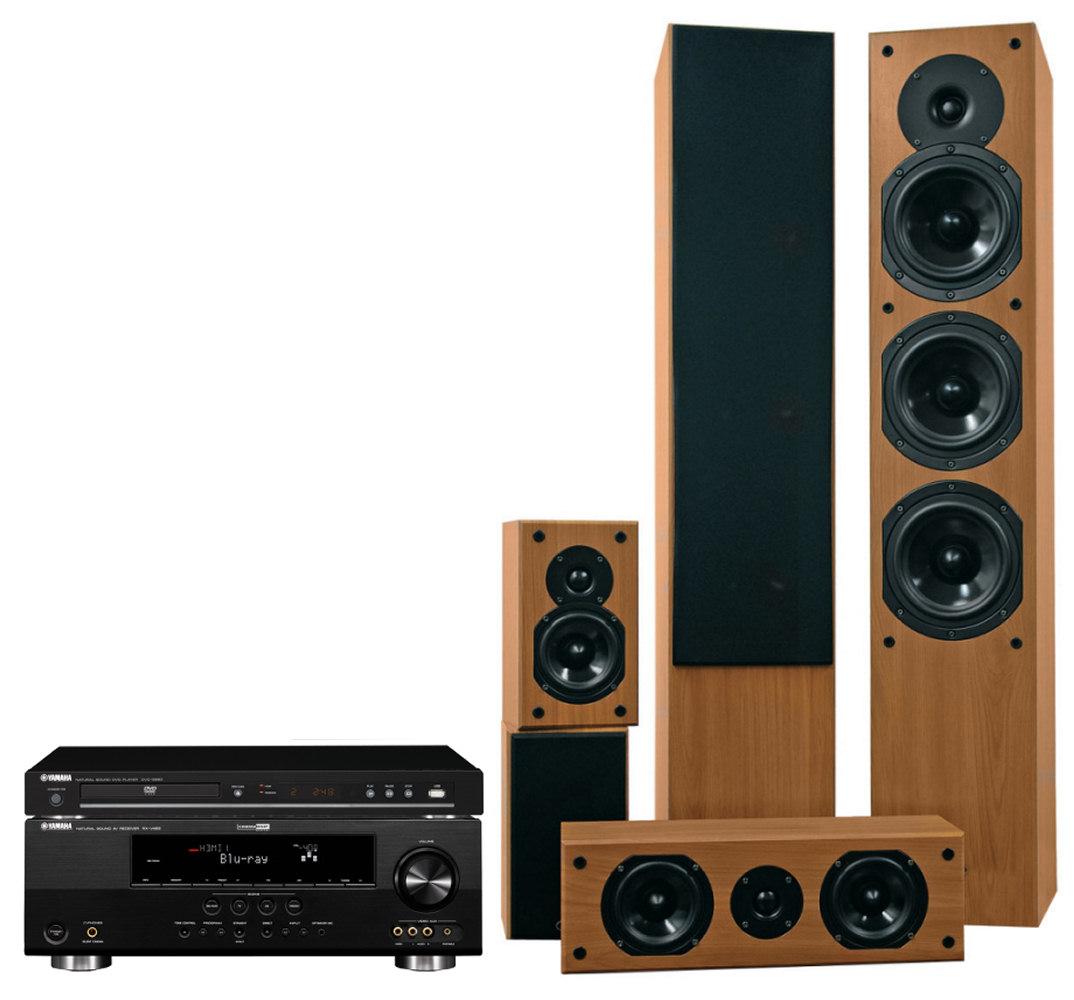 Zestaw kina Yamaha DVD-S663, RX-V465, Prism Audio ONYX 200