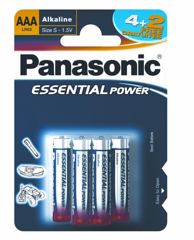Baterie Panasonic AAA Essential Power (6 szt.)