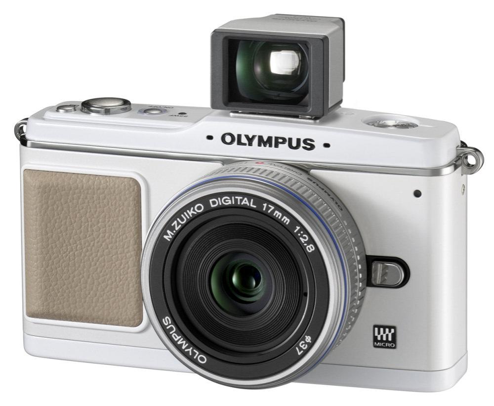 Olympus Pen E-P1 + 17mm (biało-srebrny)