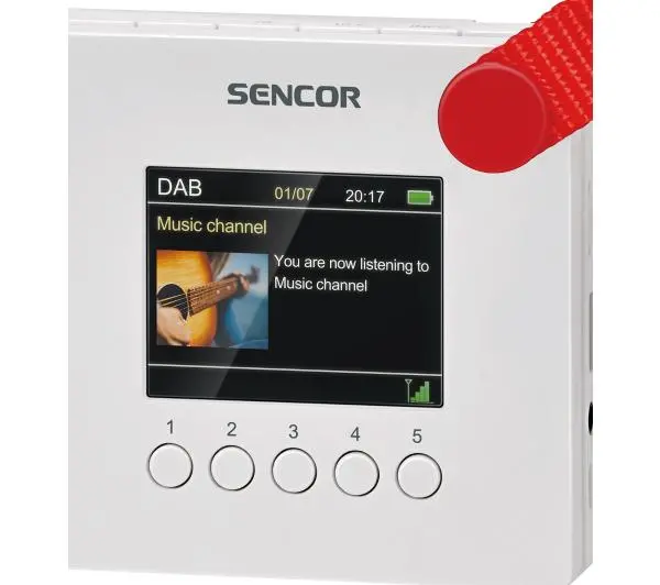 Sencor SRD 7757WH Radio FM DAB+ Bluetooth Biały