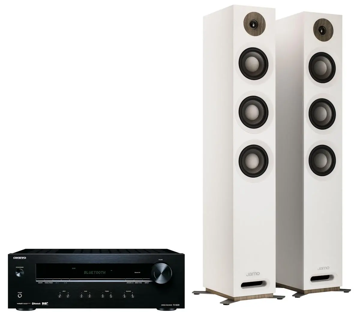 Zestaw stereo Onkyo TX-8220 Czarny, Jamo S 809 Biały
