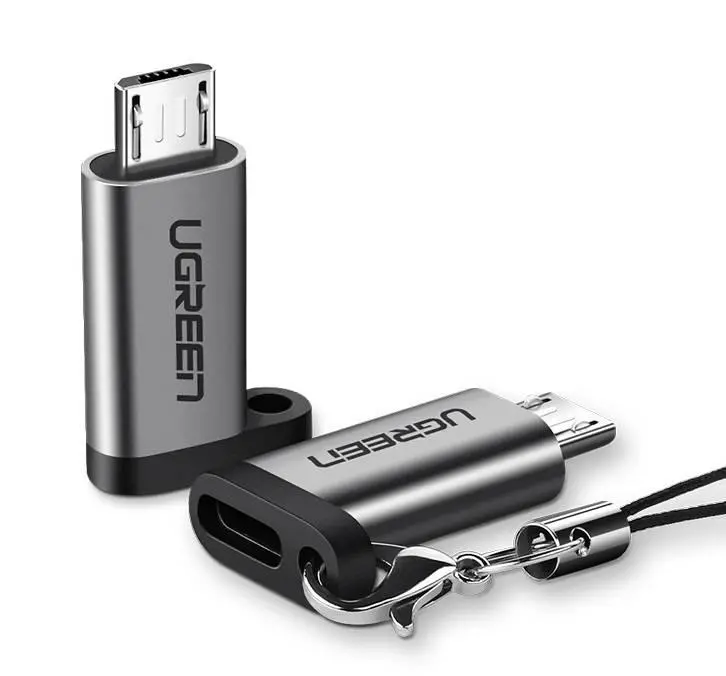 Adapter UGREEN US282 USB-C do microUSB Szary