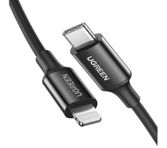Kabel UGREEN USB-C do Lightning US171 36W 2m Czarny