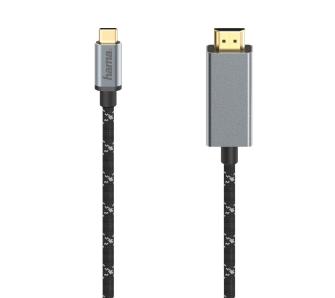 Kabel HDMI Hama 00200507 Premium USB-C na HDMI 4K 1,5m Czarny
