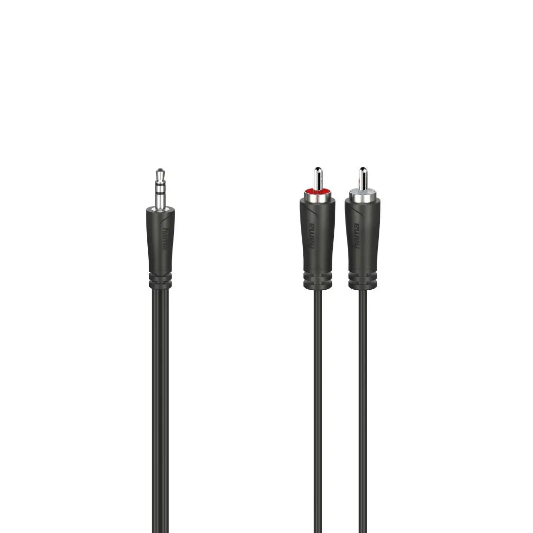 Kabel  audio Hama 00200721 jack 3,5mm na 2x RCA 5m Czarny