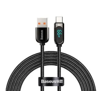 Kabel Baseus USB do USB-C Display 66W 1m Czarny