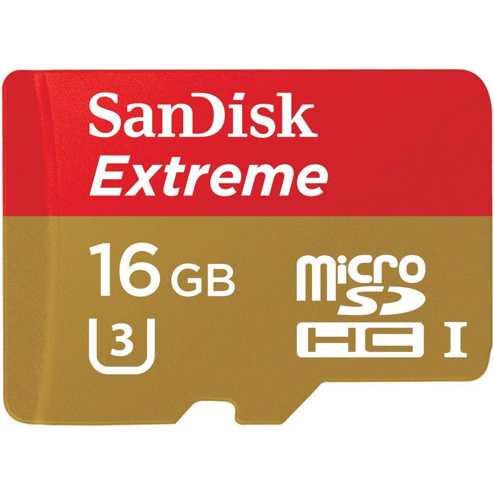 SANDISK Extreme microSDHC 90mb/s U3/UHS-I 16GB