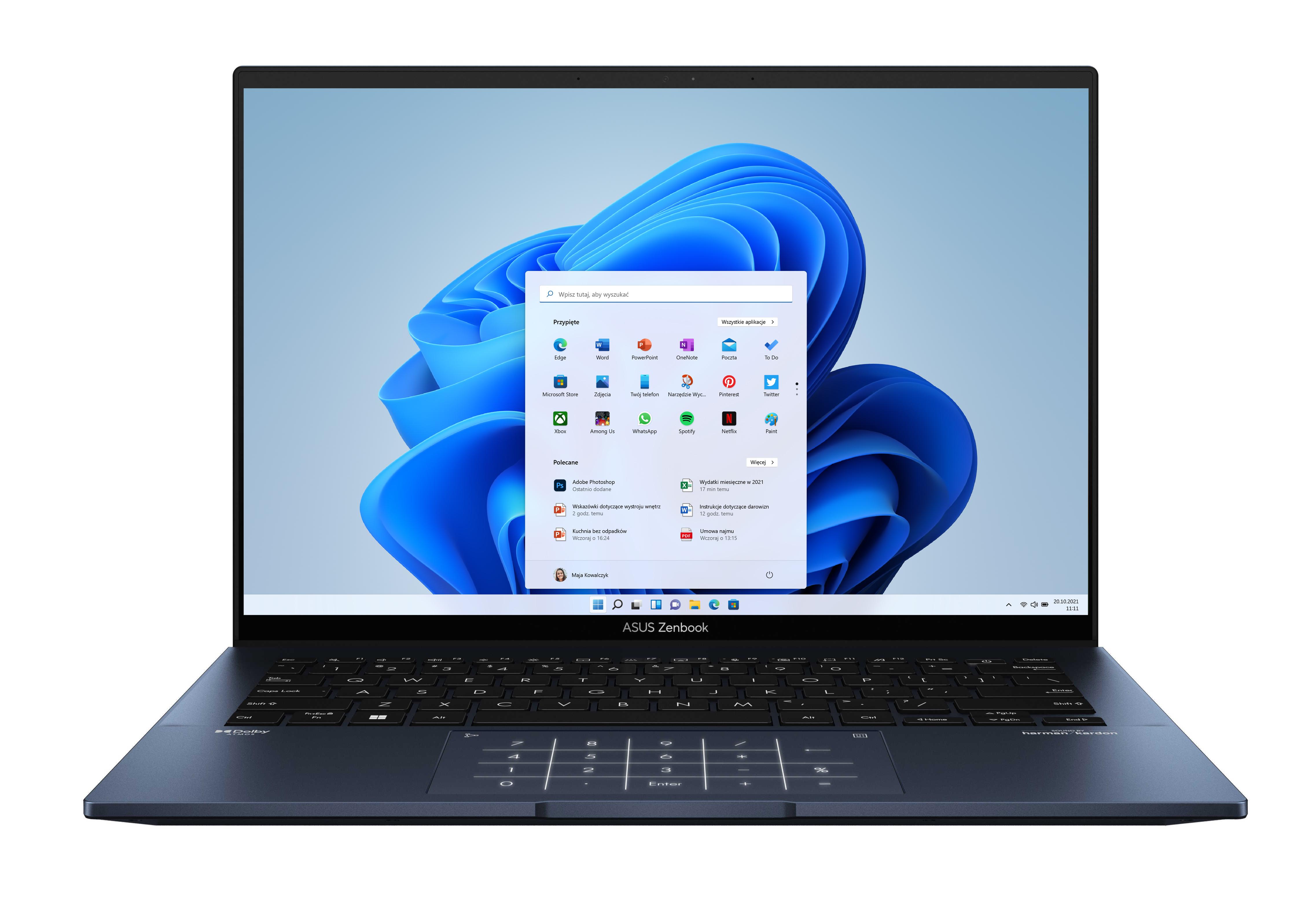 Laptop ASUS ZenBook 14 UX3402ZA-KP088W 14''  i5-1240P 16GB RAM  512GB Dysk SSD  Win11 Niebieski