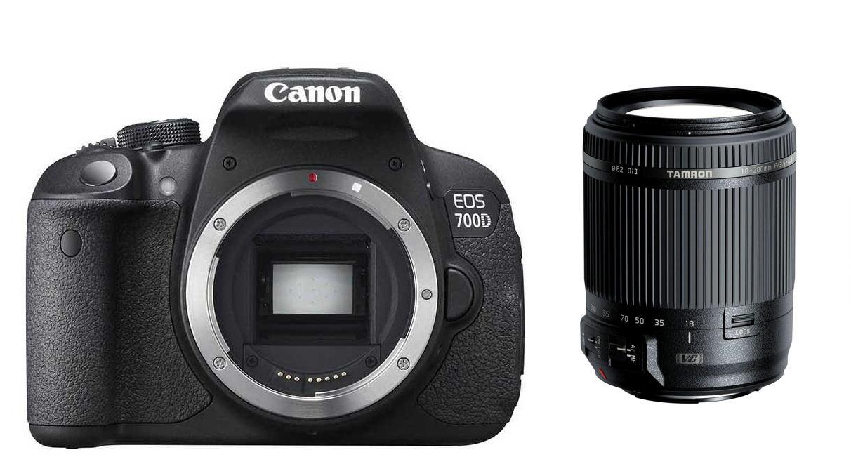 Lustrzanka Canon EOS 700D + Tamron AF 18-200 mm VC