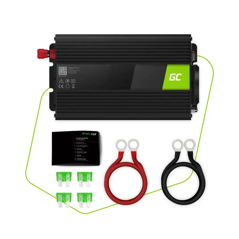 Фото Перетворювач (інвертор) DC-AC Green Cell INV09 12/230В 1000/2000W