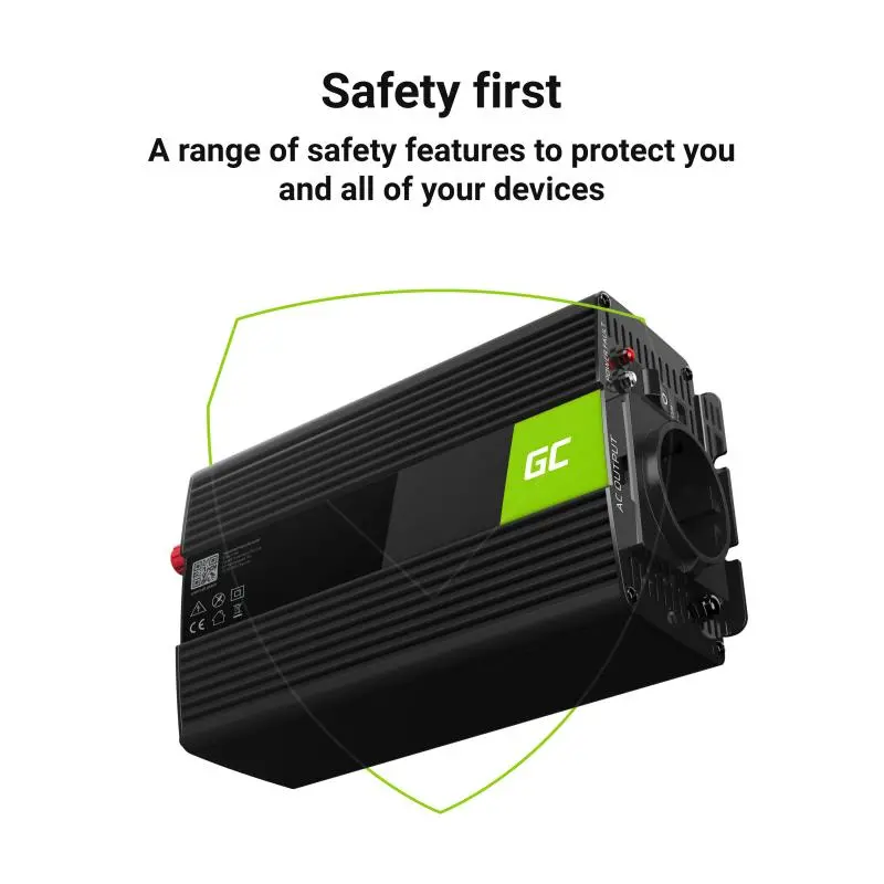 Фото Перетворювач (інвертор) DC-AC Green Cell INV09 12/230В 1000/2000W