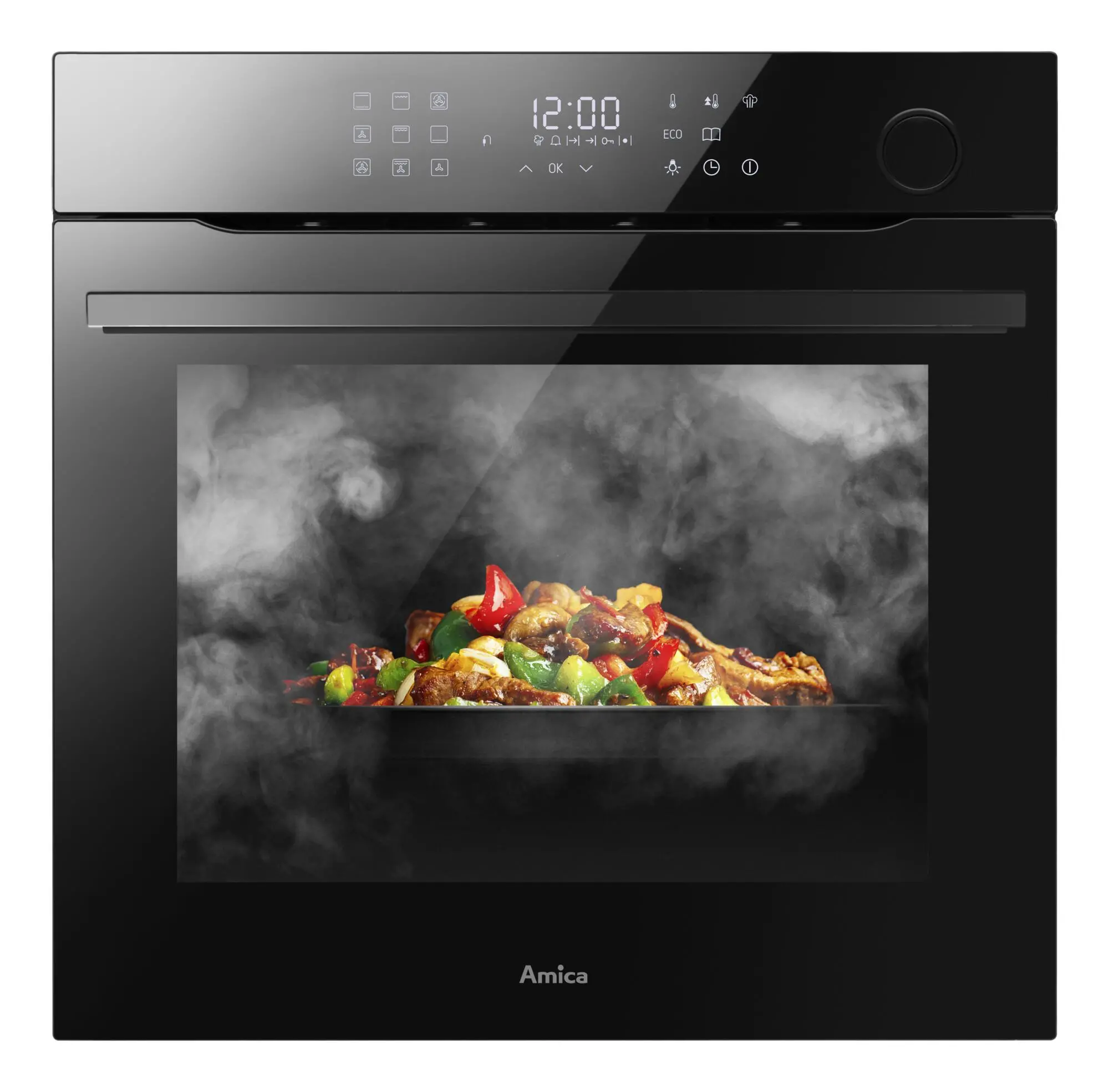Piekarnik elektryczny parowy Amica ED97599BA+ X-Type Steam Termoobieg Termosonda Czarny