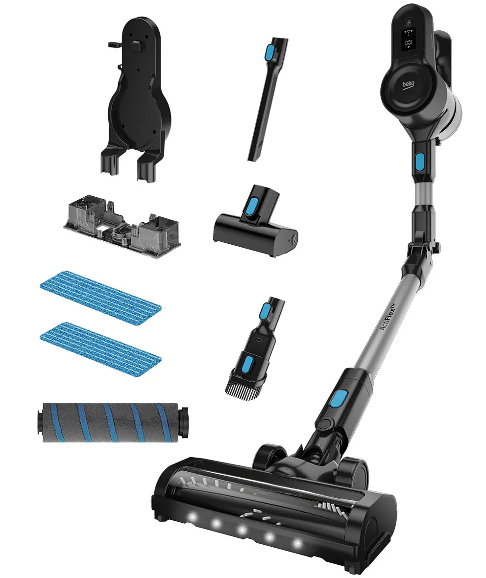 Odkurzacz bezprzewodowy Beko ErgoCleanPro VRT84225VB 45min Funkcja mycia Wymienny akumulator