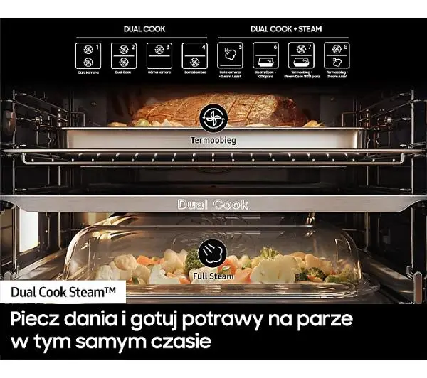 Samsung NV7B6785KAK Dual Cook Termoobieg AirFry Zdalne sterowanie Czarny - Kup na Raty - RRSO 0%