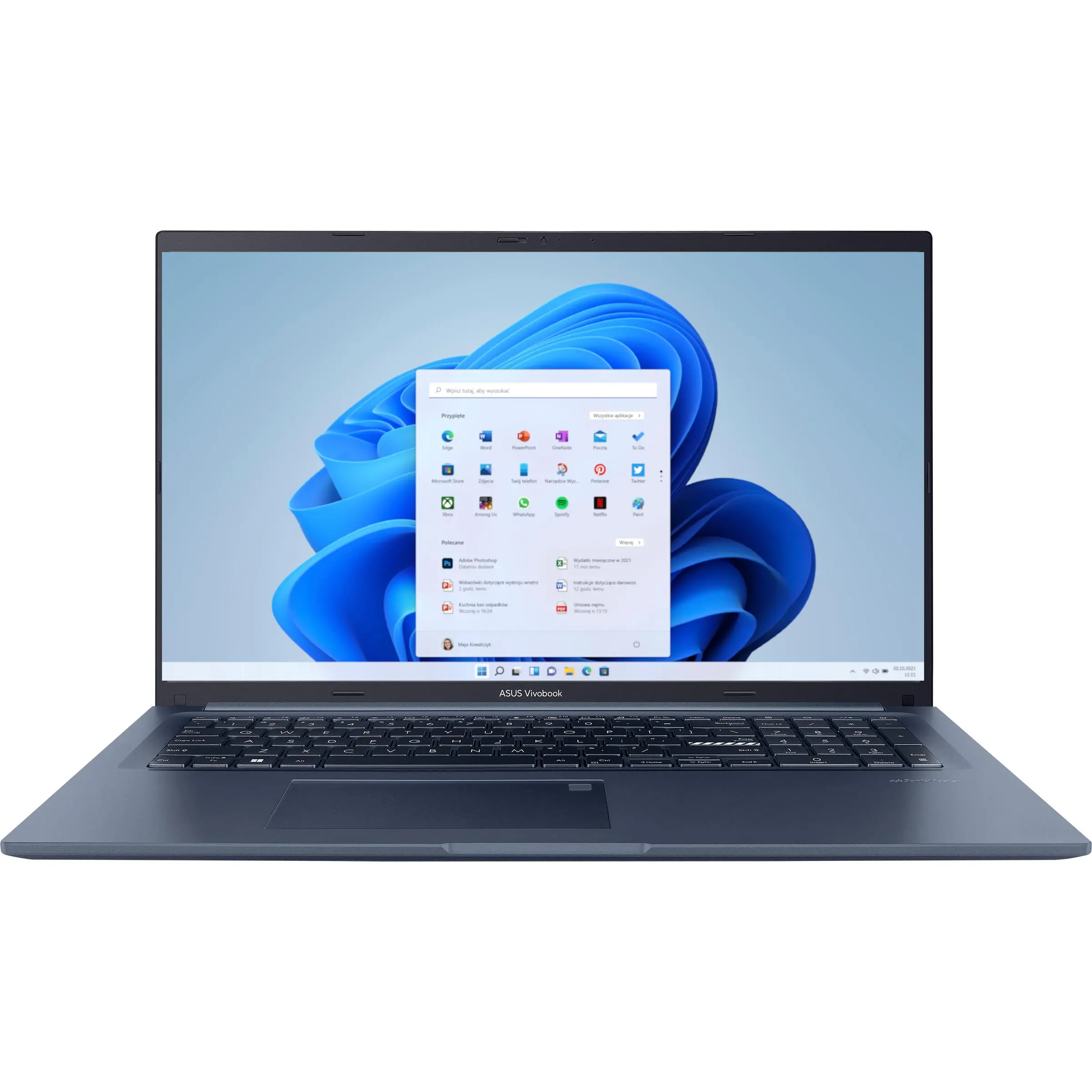 Laptop ASUS VivoBook 17 X1702ZA-AU046W 17,3" i3-1220P 8GB RAM 512GB Dysk SSD Win11 Niebieski