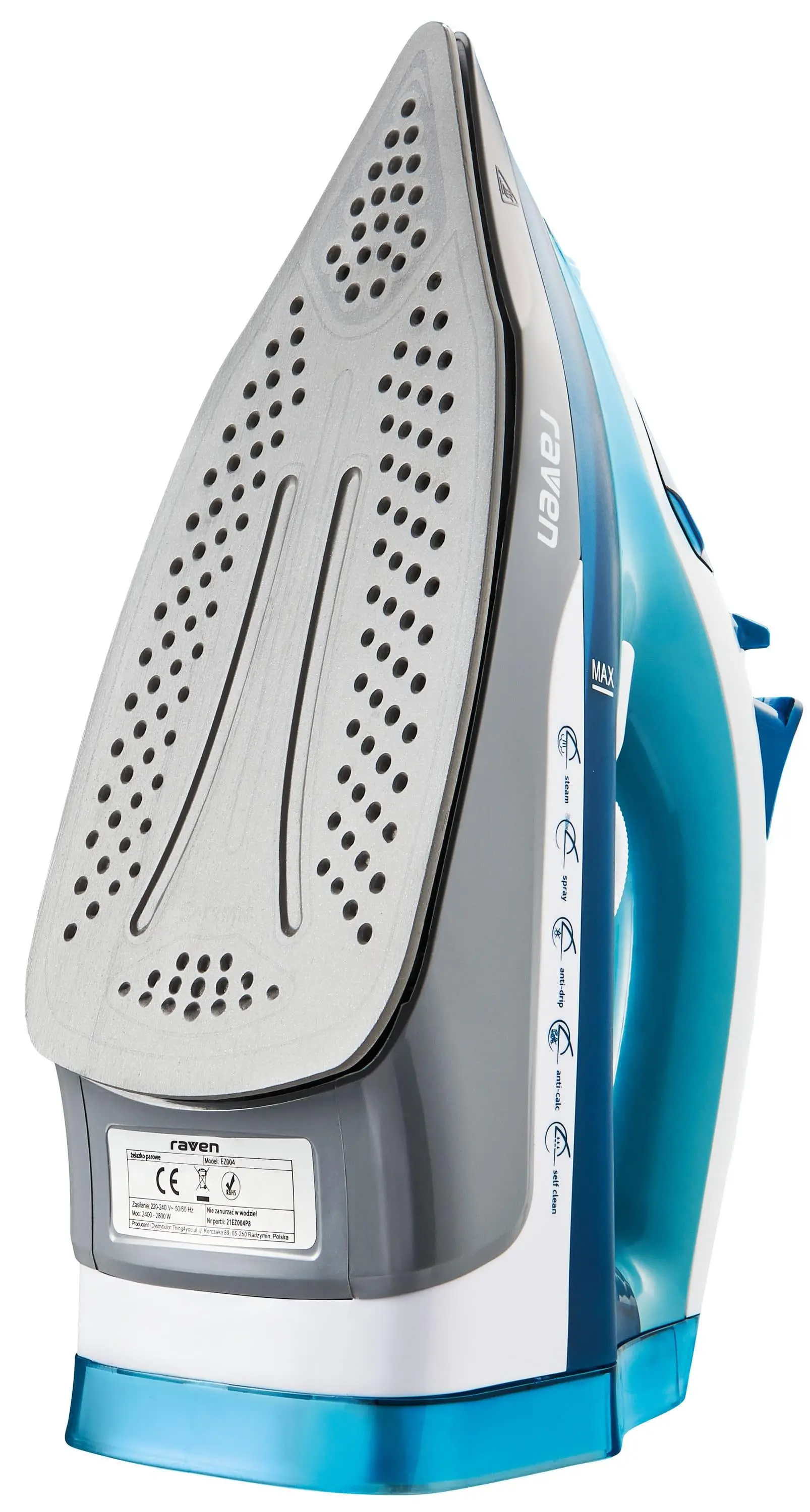 Żelazko Raven EZ004X Steam Iron 120g/min 2800W - Opinie, Cena