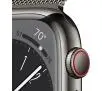 Smartwatch Apple Watch Series 8 GPS - Cellular 45mm koperta ze stali nierdzewnej grafit - bransoletka mediolańska grafit