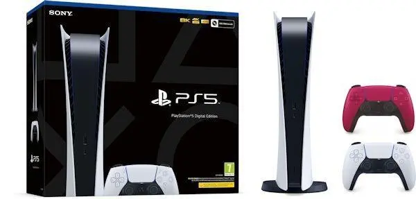 Konsola Sony PlayStation 5 Digital (PS5) + Dodatkowy Pad Czerwony