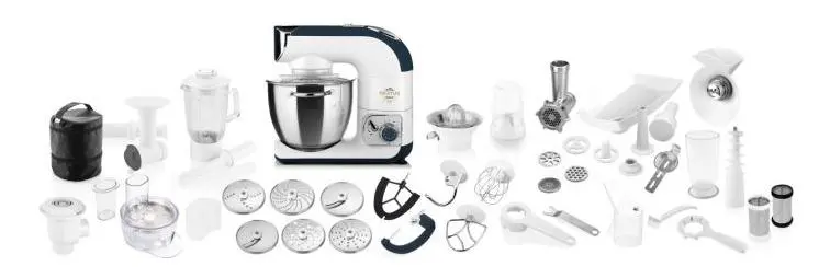 Robot planetarny ETA Gratus Vital II 002890092 1200W Maszynka do mielenia Wyciskarka do owoców Przystawka do lodów Rozdrabniacz