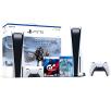 Konsola Sony PlayStation 5 (PS5) z napędem + God of War Ragnarok + Horizon Forbidden West + Gran Turismo 7
