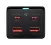 Ładowarka sieciowa Baseus GaN3 Pro PowerStrip 2xUSB-A + 2xUSB-C + AC 100W Czarny