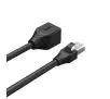 Kabel sieciowy Unitek C1896BK RJ-45 (8P8C) M-F Cat 6 STP 1m Czarny