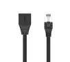 Kabel sieciowy Unitek C1896BK RJ-45 (8P8C) M-F Cat 6 STP 1m Czarny