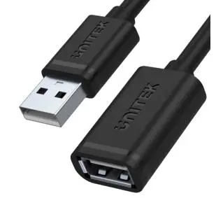 Unitek Y-C447GBK przedłużacz USB 2.0 AM-AF 0,5m Czarny